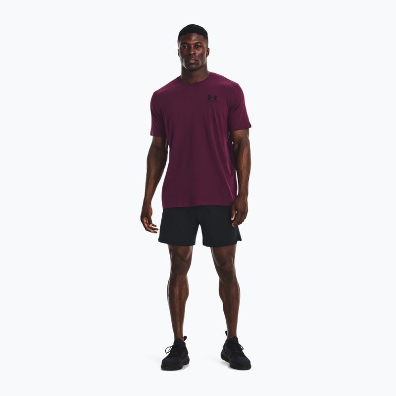 Tricou pentru bărbați Under Armour Sportstyle Left Chest purple stone/black 2