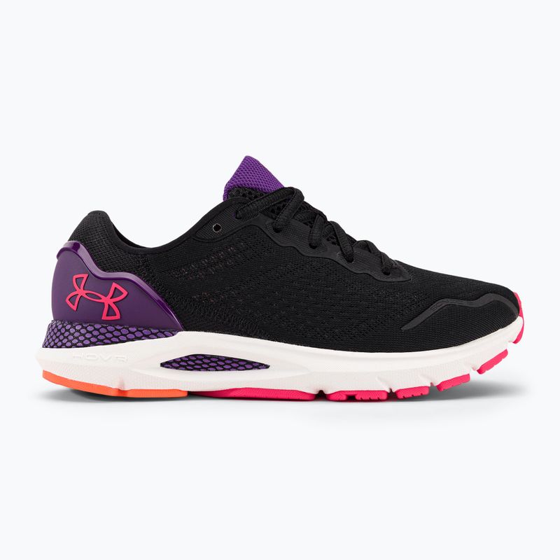 Pantofi de alergare pentru femei Under Armour W Hovr Sonic 6 negru / galaxy violet / roz șoc 3026128 2