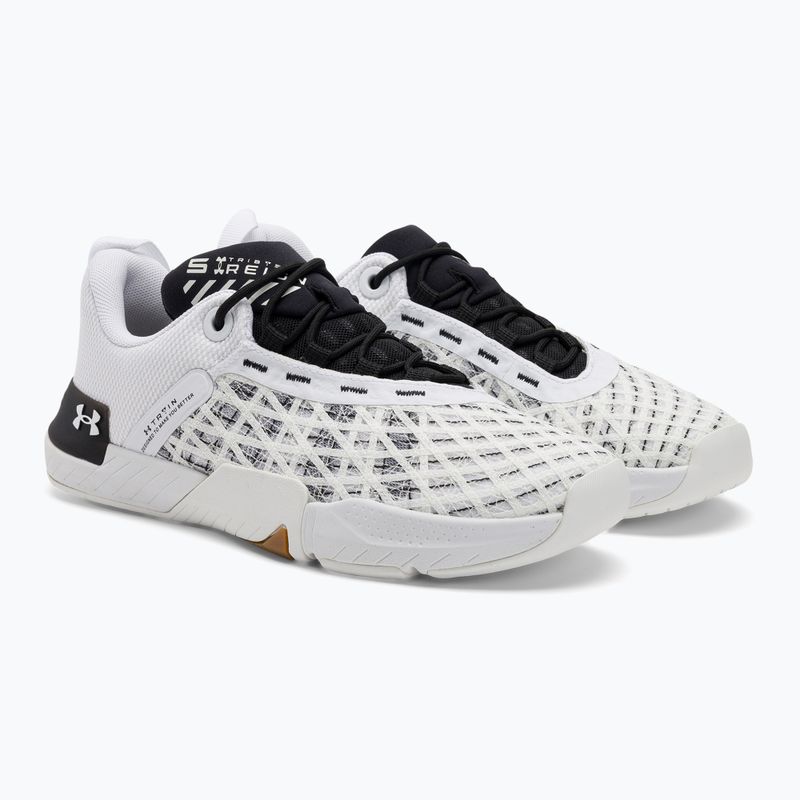 Under Armour Tribase Reign 5 alb/negru/alb bărbați pantofi de antrenament pentru bărbați 4