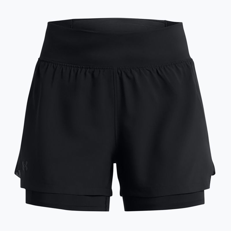 Pantaloni scurți de alergare pentru femei Under Armour Launch Pro 2IN1 black / black / reflective 6