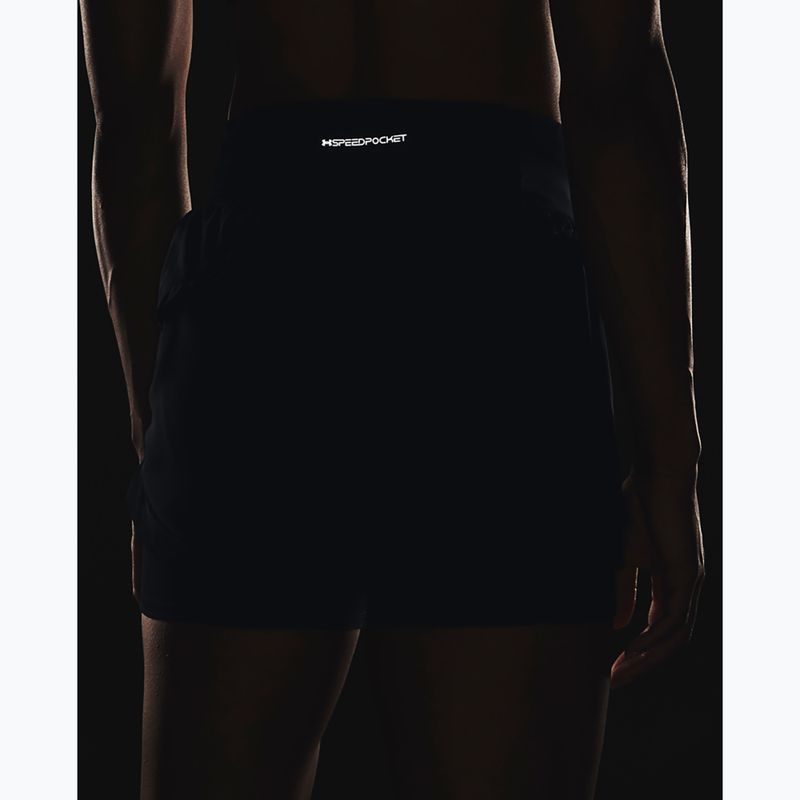 Pantaloni scurți de alergare pentru femei Under Armour Launch Pro 2IN1 black / black / reflective 9