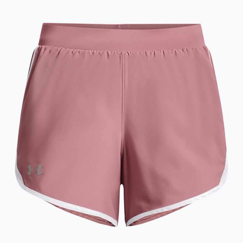 Pantaloni scurți de alergare Under Armour Fly By 2.0 pentru femei, roz și alb 1350196-697 5