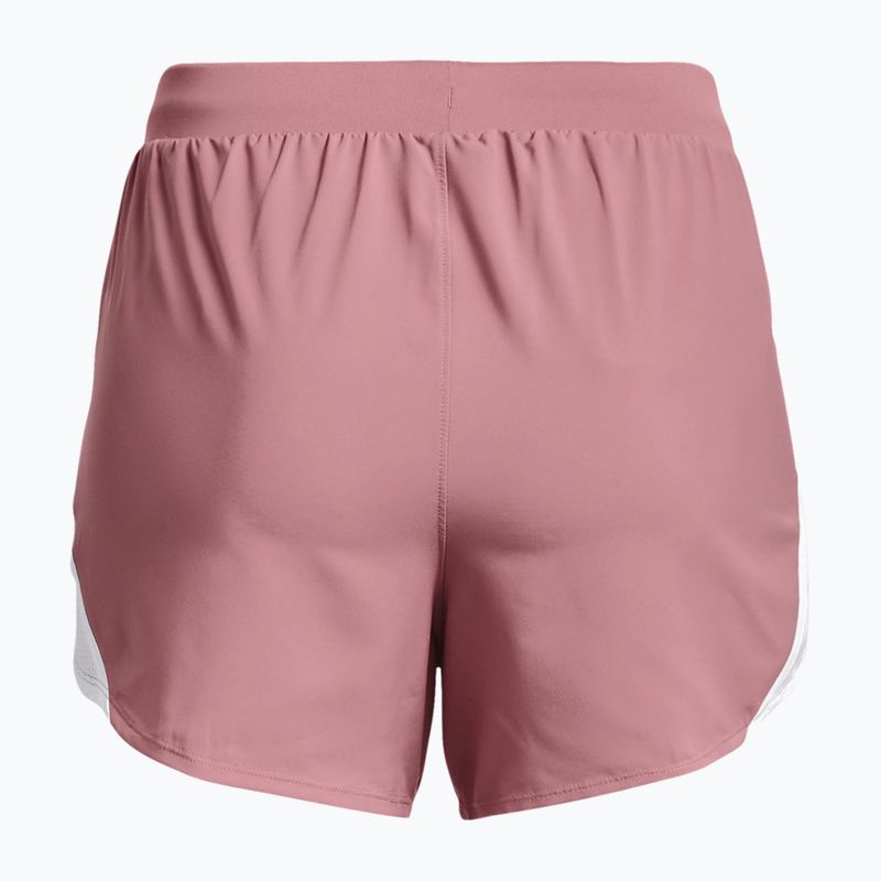 Pantaloni scurți de alergare Under Armour Fly By 2.0 pentru femei, roz și alb 1350196-697 6