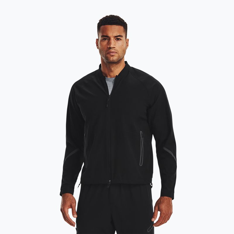 Jachetă de antrenament pentru bărbați Under Armour Unstoppable Bomber negru 1377170