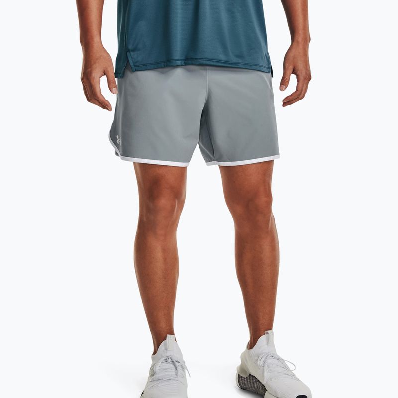 Pantaloni scurți de antrenament Under Armour Hiit Woven gri pentru bărbați 1377027-465