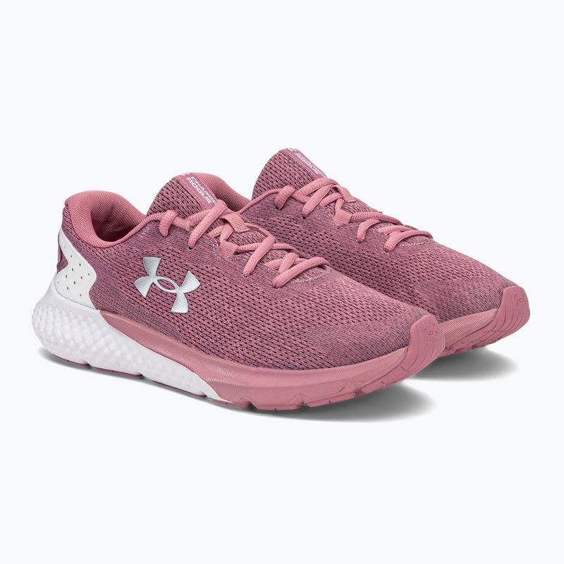 Pantofi de alergare pentru femei Under Armour W Charged Rogue 3 Knit roz 3026147 4