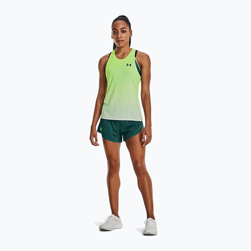 Tricou de alergare pentru femei Under Armour Rush Cicada Singlet galben 1378404 2