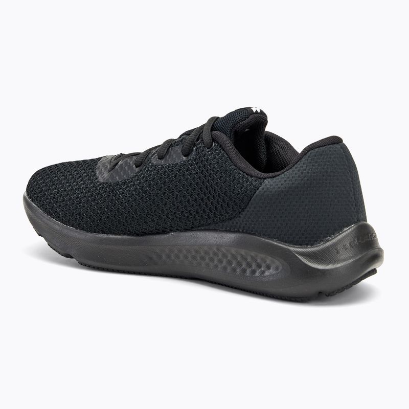 Under Armour Charged Pursuit 3 pantofi de alergare pentru femei negru/negru/argint metalic 3