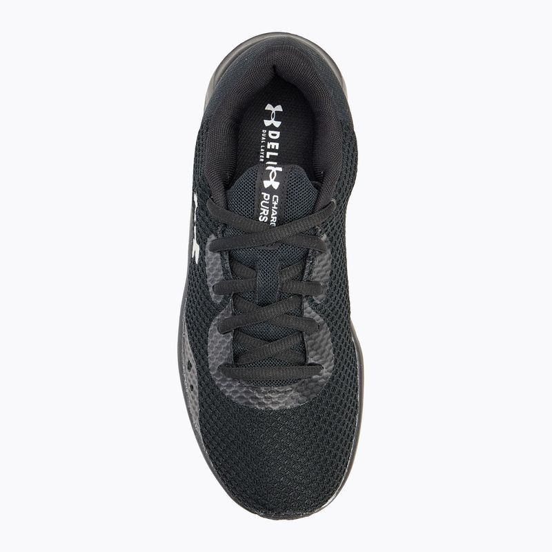 Under Armour Charged Pursuit 3 pantofi de alergare pentru femei negru/negru/argint metalic 5