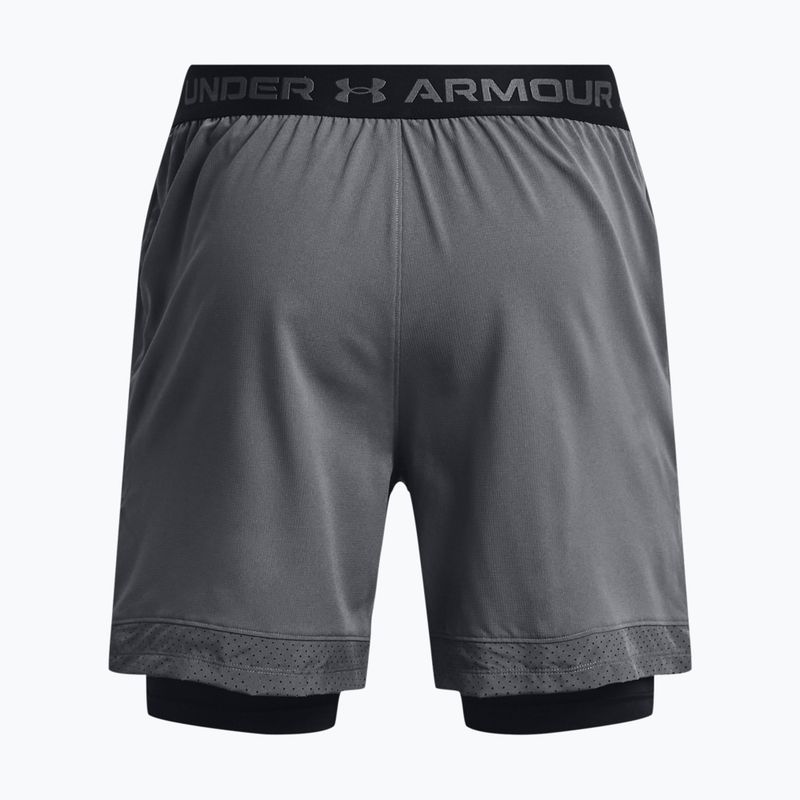 Pantaloni scurți de antrenament Under Armour Vanish Woven 2in1 gri pentru bărbați 1373764 2