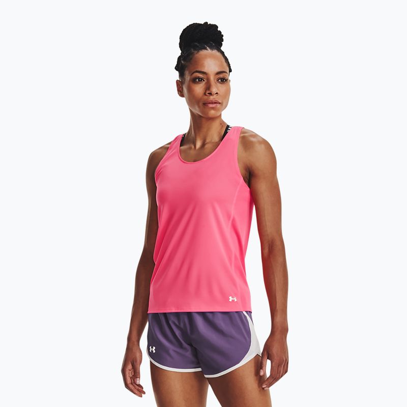 Under Armour Fly By Tank maiou de alergare pentru femei roz 1361394-683
