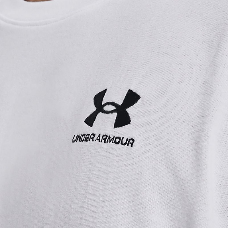 Tricou Under Armour Logo Emb Heavyweight pentru bărbați, alb/negru 4