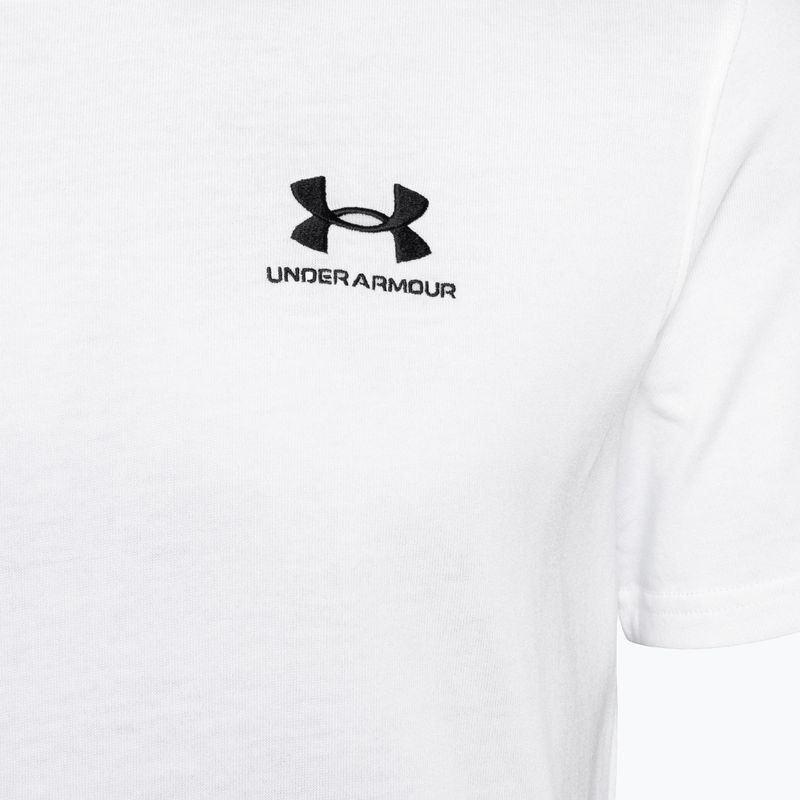 Tricou Under Armour Logo Emb Heavyweight pentru bărbați, alb/negru 7