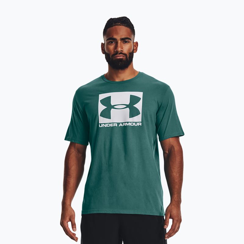 Tricou pentru bărbați Under Armour Boxed Sportstyle coastal teal/white