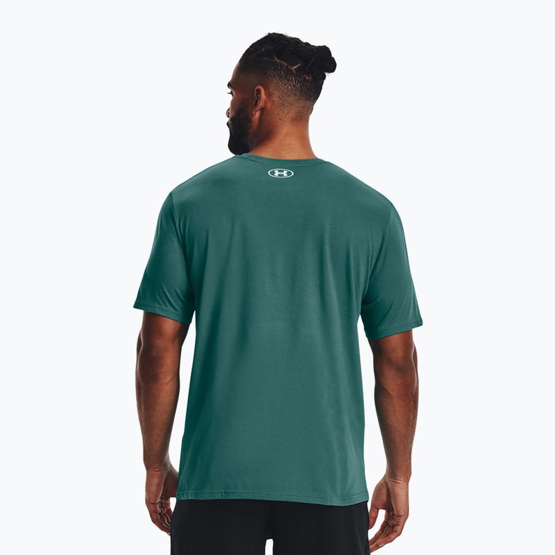 Tricou pentru bărbați Under Armour Boxed Sportstyle coastal teal/white 2