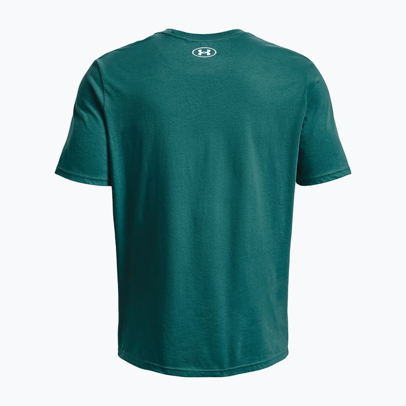 Tricou pentru bărbați Under Armour Boxed Sportstyle coastal teal/white 5