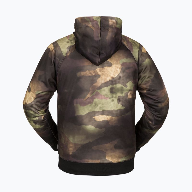 Hanorac cu glugă pentru bărbați Volcom Hydro Riding Hoodie verde-maro G4152303 2
