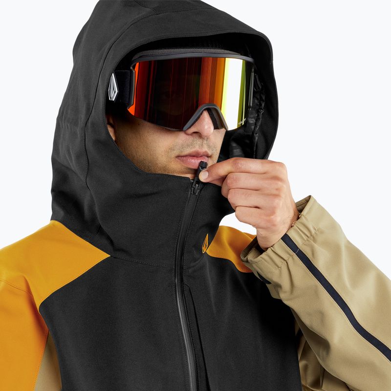 Geacă de snowboard pentru bărbați Volcom Brighton Pullover gold 3