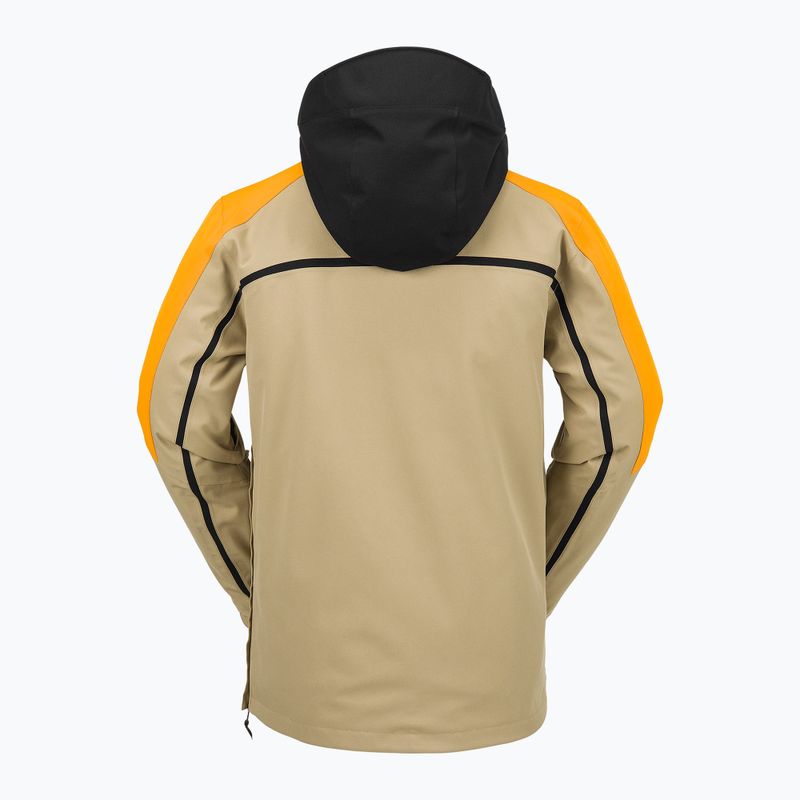 Geacă de snowboard pentru bărbați Volcom Brighton Pullover gold 9