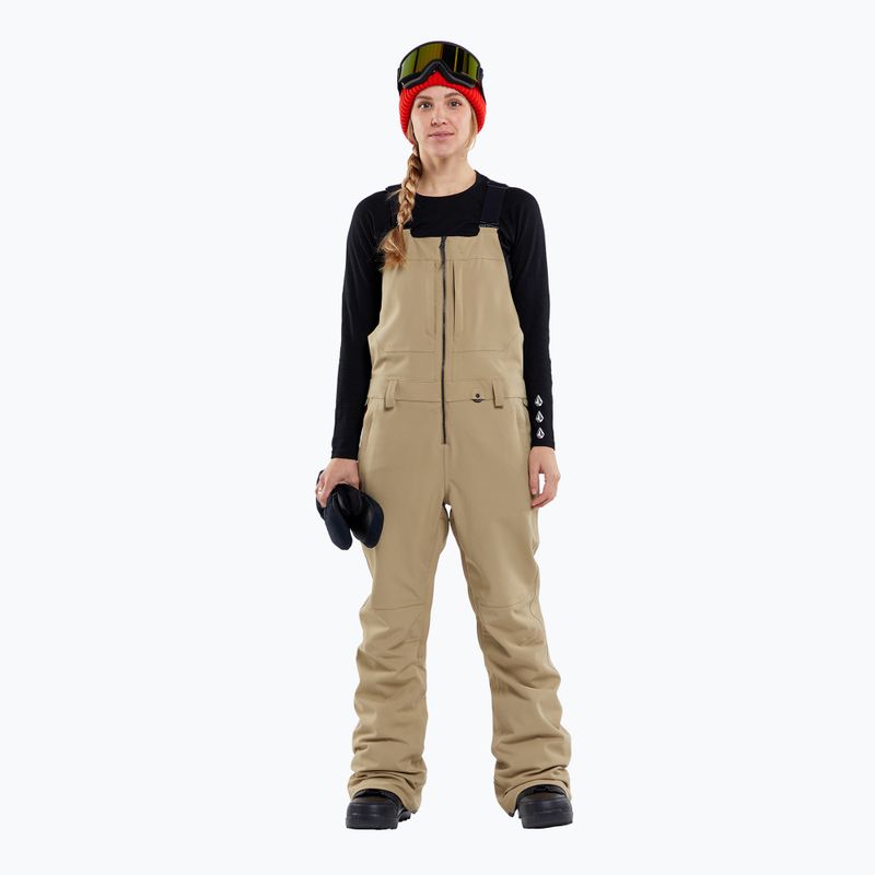 Pantaloni de snowboard pentru femei Volcom Swift Bib Overall khaki