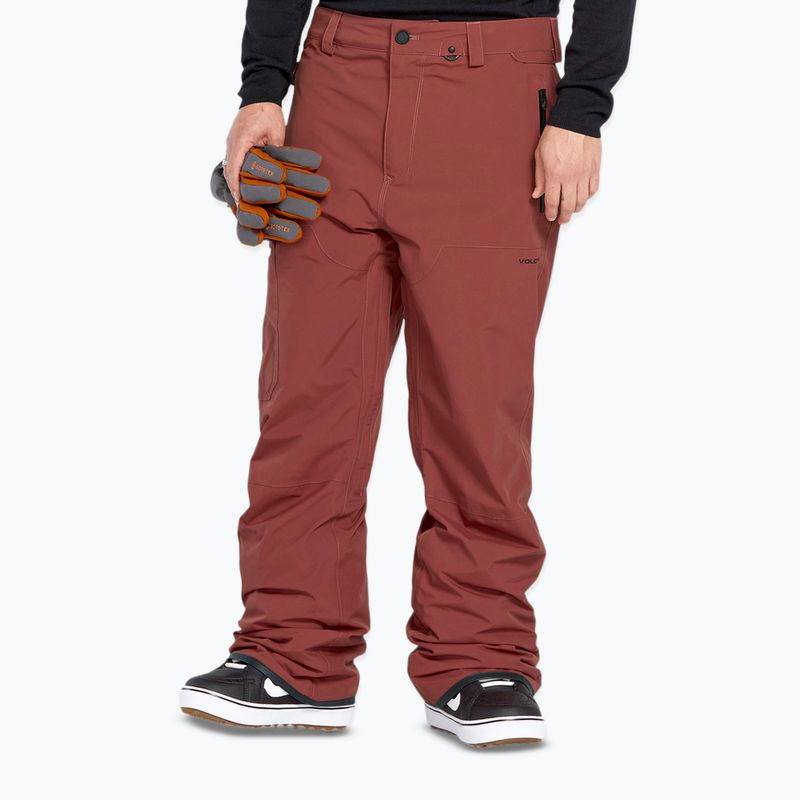 Pantaloni de snowboard pentru bărbați Volcom L Gore-Tex redwood