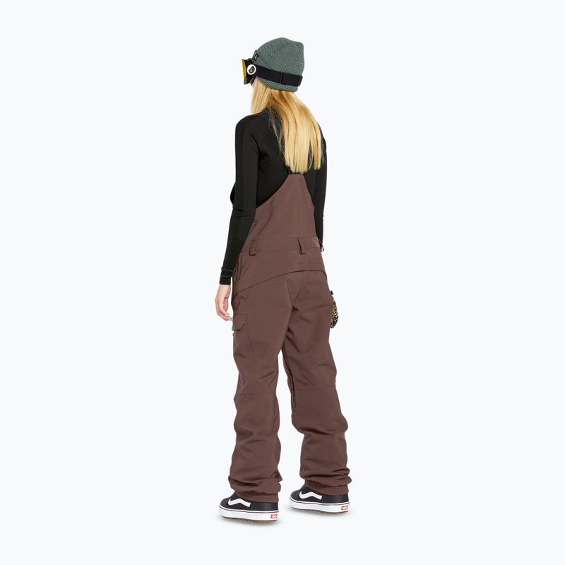 Pantaloni de snowboard pentru femei Volcom Creston 3D Stretch Bib Overall mahogany 2