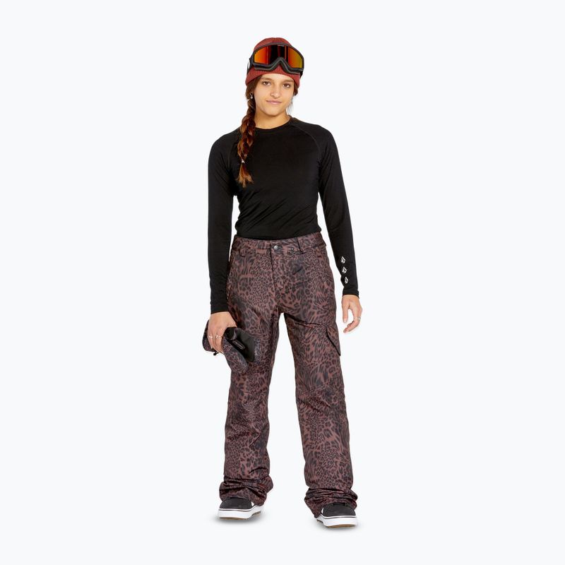 Pantaloni de snowboard pentru femei Volcom Bridger Ins leopard 2