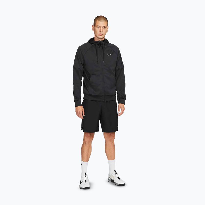 Bluză de antrenament pentru bărbați Nike Therma Fit Full-Zip black/black/white 2