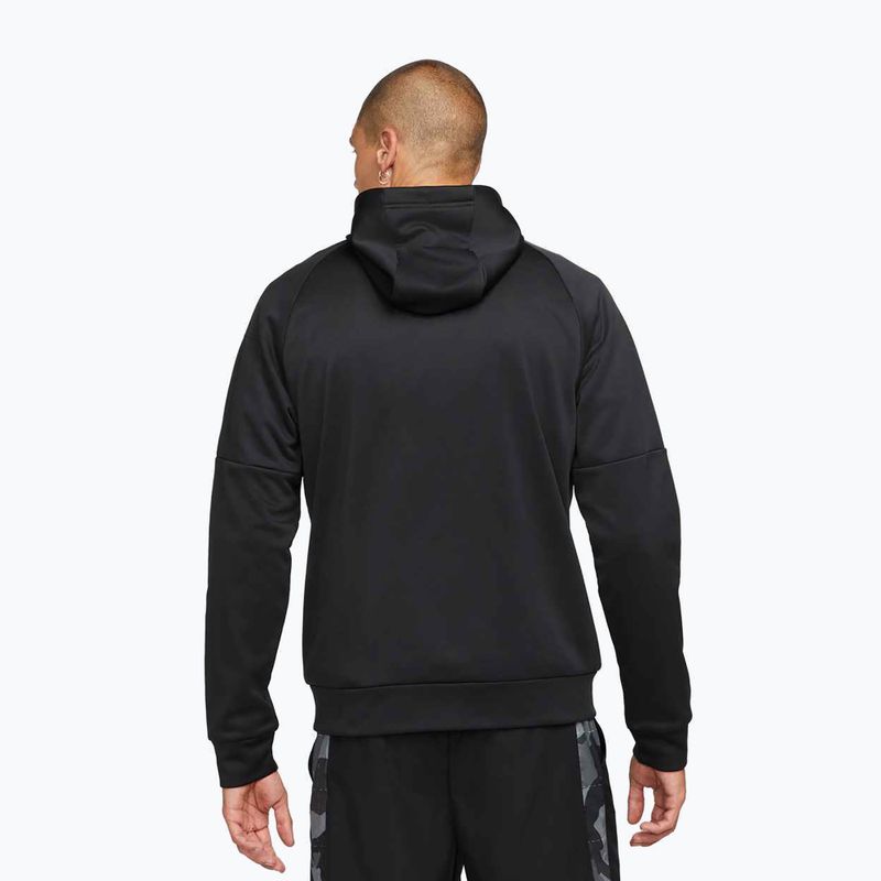 Bluză de antrenament pentru bărbați Nike Therma Fit Full-Zip black/black/white 3