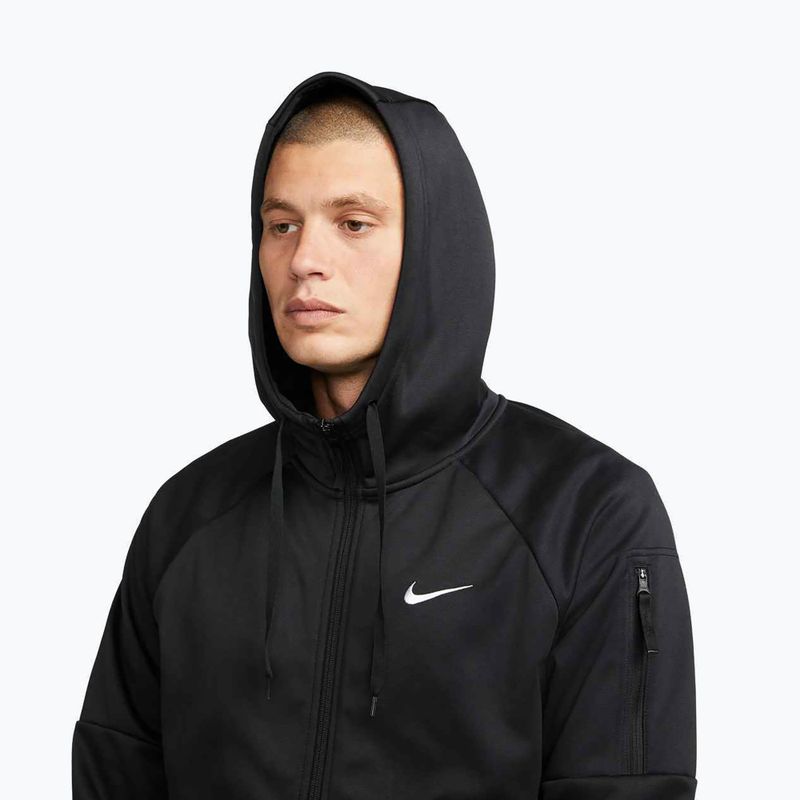 Bluză de antrenament pentru bărbați Nike Therma Fit Full-Zip black/black/white 4