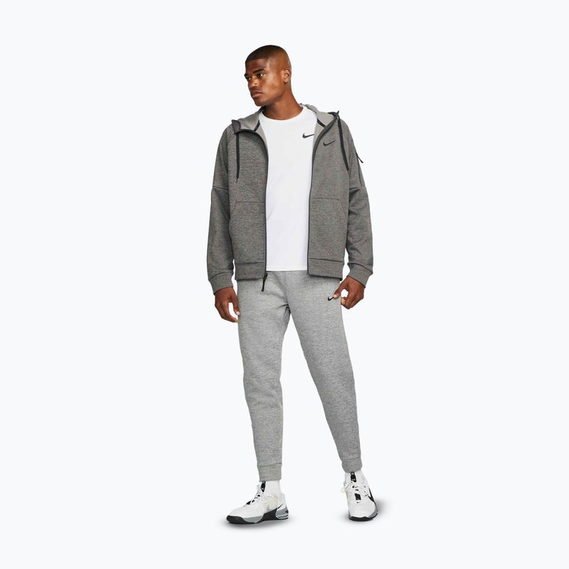 Bluză de antrenament pentru bărbați Nike Therma Fit Full-Zip charcoal heather/dark smoke grey/black 2