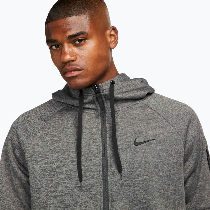 Bluză de antrenament pentru bărbați Nike Therma Fit Full-Zip charcoal heather/dark smoke grey/black 4