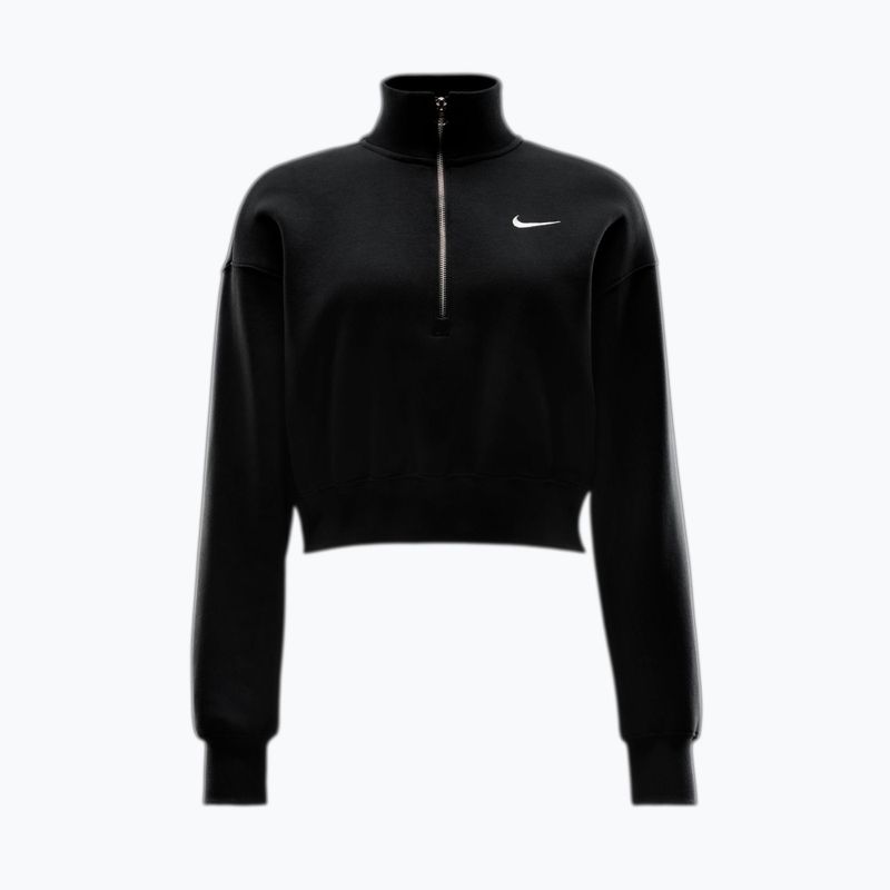 Bluză pentru femei Nike Sportswear Phoenix Fleece 1/2 Zip Cropped black/sail 3
