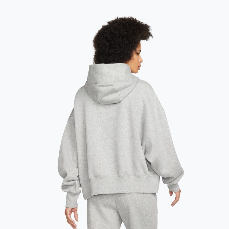 Bluză pentru femei Nike Sportswear Phoenix Fleece Oversized dark grey heather/sail 3