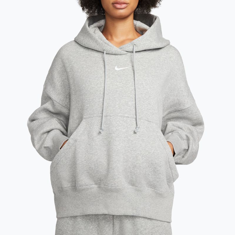 Bluză pentru femei Nike Sportswear Phoenix Fleece Oversized dark grey heather/sail 4