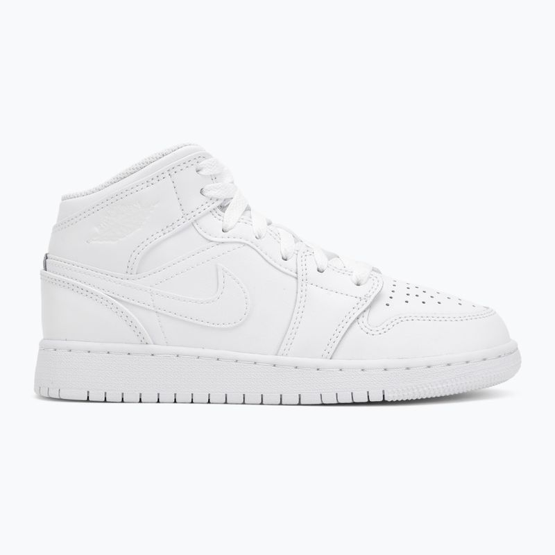 Încălțăminte pentru copii Nike Jordan 1 Mid white/white/white 2