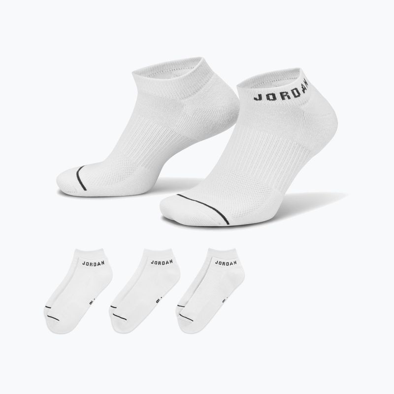 Șosete Nike Jordan Everyday No-Show 3 perechi white/black 8