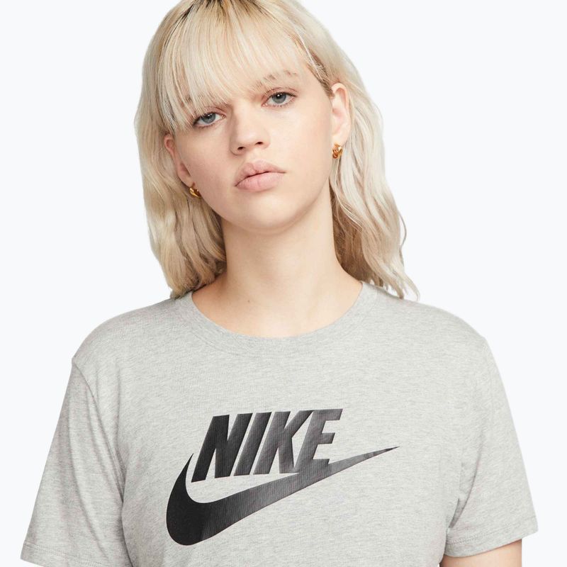 Tricou pentru femei Nike Sportswear Club Essentials Logo dark grey heather/black 4