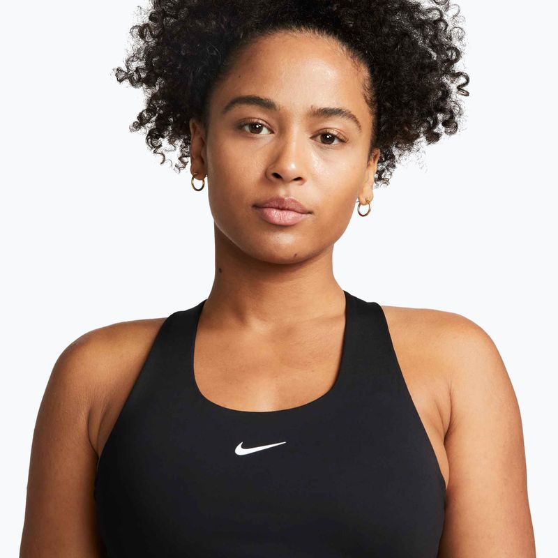 Tricou pentru femei Nike Swoosh Medium Support Bra black/black/white 4
