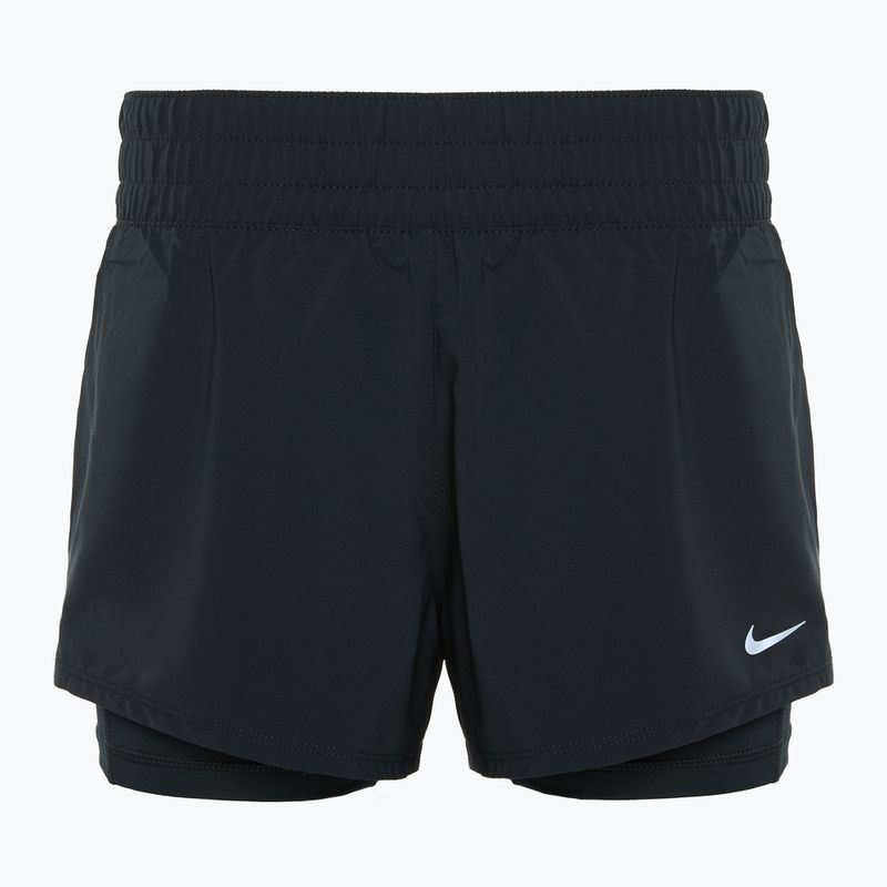 Pantaloni scurți de alergare pentru femei Nike One Dri-FIT 2IN1 black / reflective silver