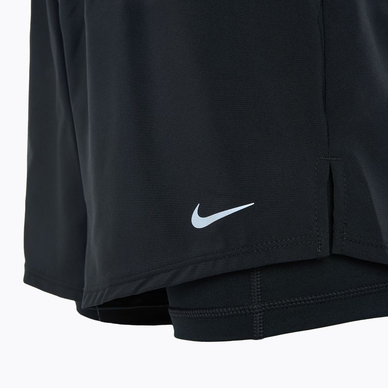 Pantaloni scurți de alergare pentru femei Nike One Dri-FIT 2IN1 black / reflective silver 3