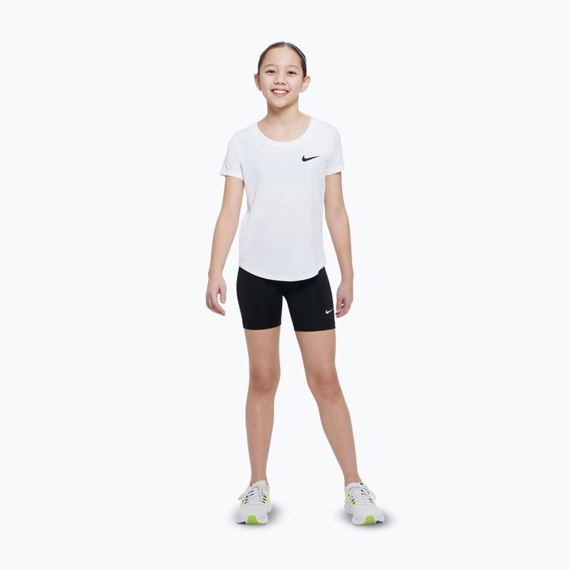 Pantaloni scurți pentru copii Nike Pro Dri-Fit 5" carbon black/white 2