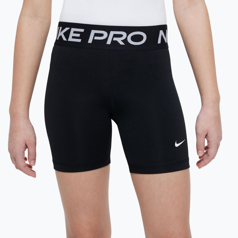 Pantaloni scurți pentru copii Nike Pro Dri-Fit 5" carbon black/white 3