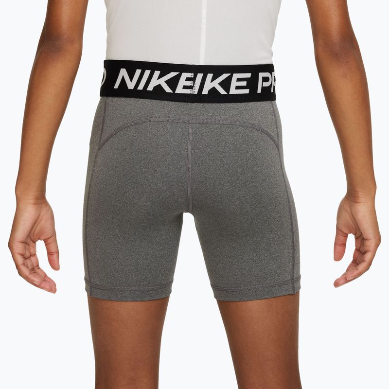 Pantaloni scurți pentru copii Nike Pro Dri-Fit 5" carbon heather/white 4