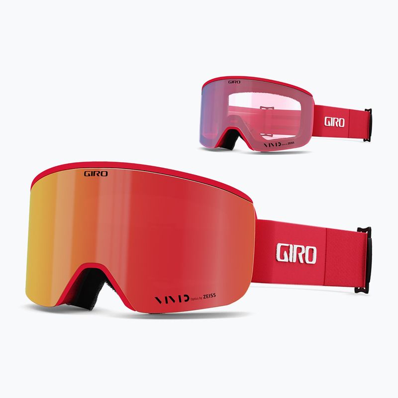 Ochelari de schi Giro Axis red&black thirds/ember/infrared 2
