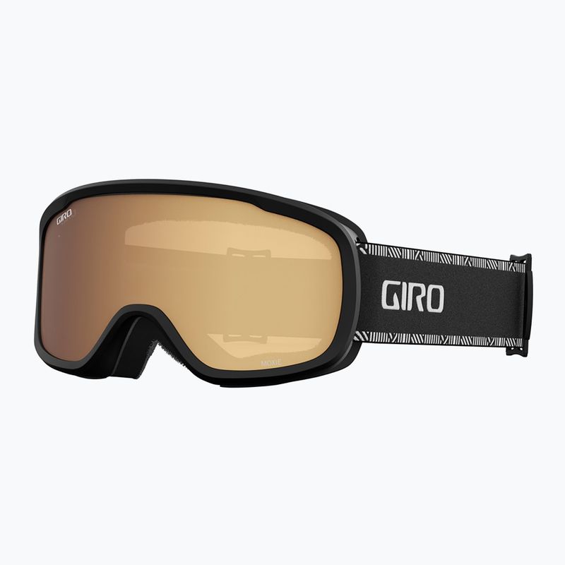 Ochelari de schi pentru femei Giro Moxie black & white chute/ amber gold/ yellow