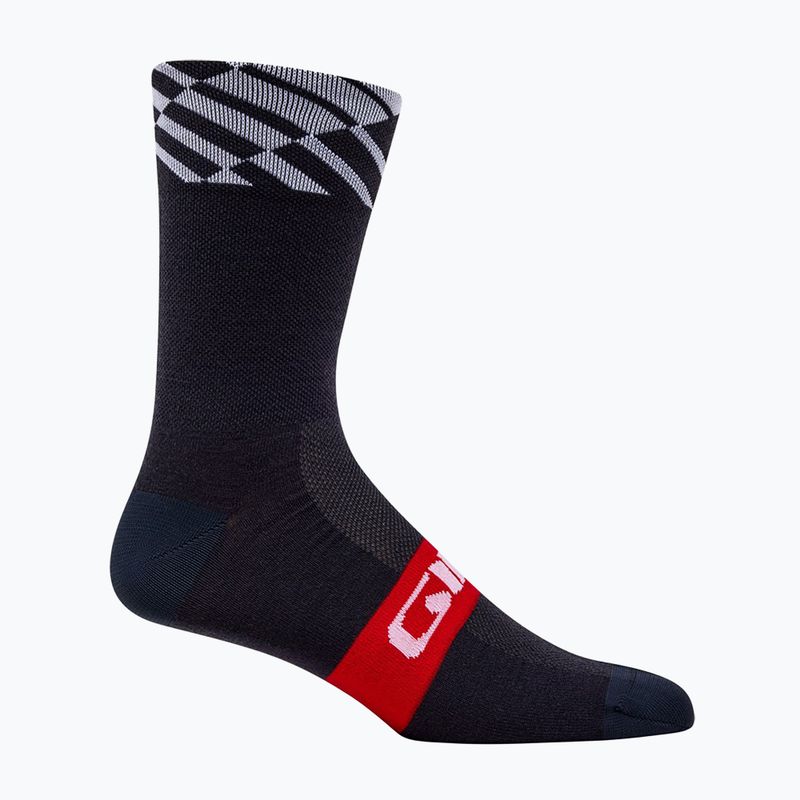 Șosete Giro Seasonal Merino red/white/charcoal