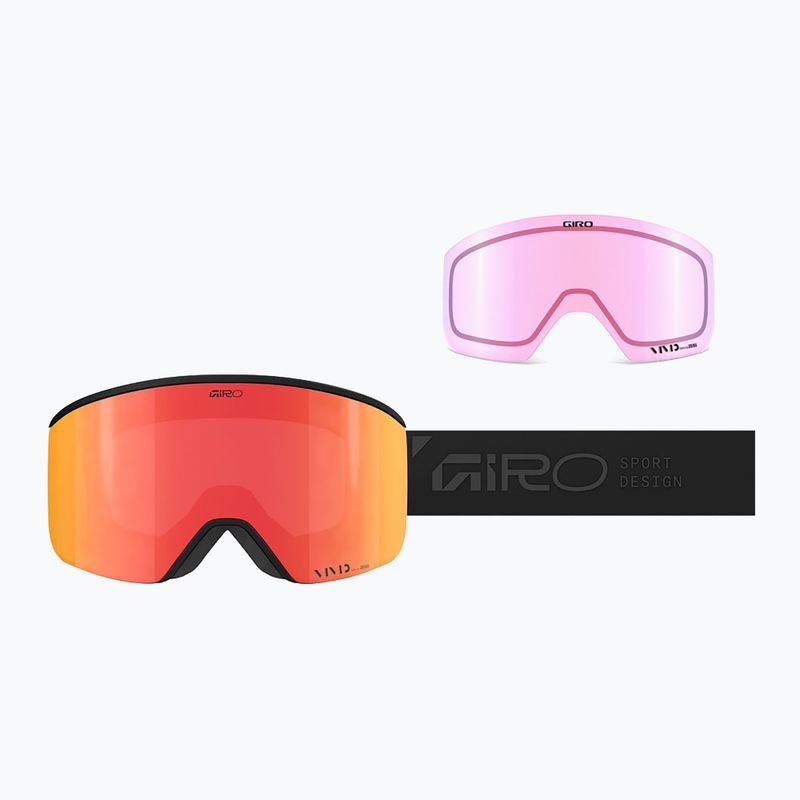 Ochleari de schi Giro Axis black stacked/vivid ember/vivid infrared 7