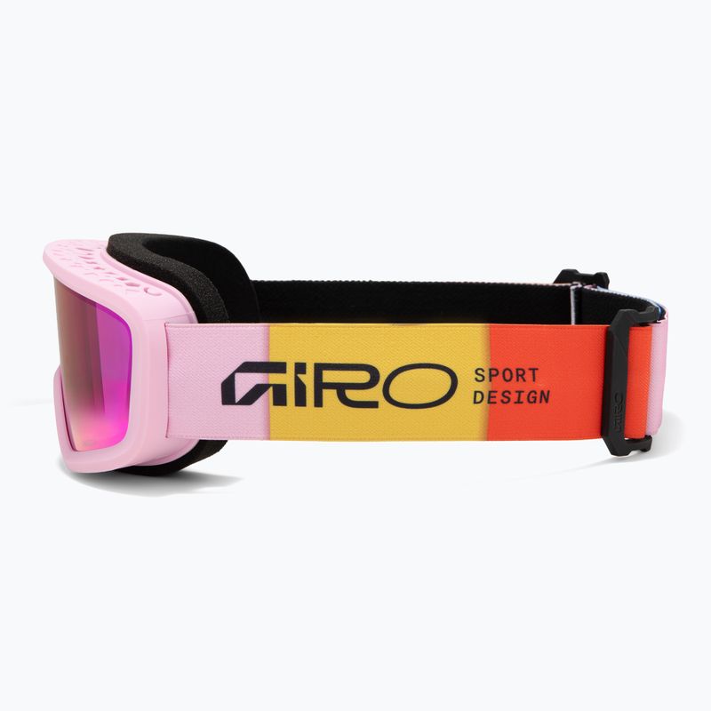 Ochelari de schi pentru copii Giro Chico 2.0 Jr light pink blocks/amber pink 4