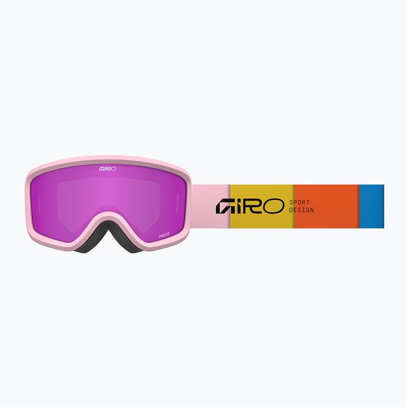 Ochelari de schi pentru copii Giro Chico 2.0 Jr light pink blocks/amber pink 5